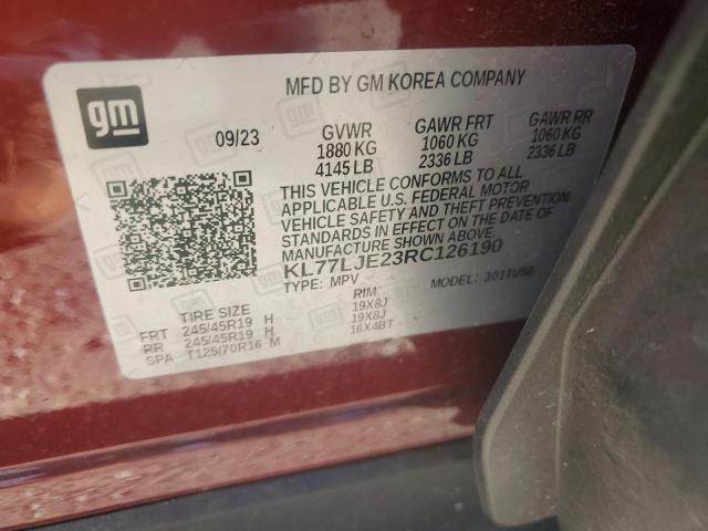 2024 CHEVROLET TRAX 2RS KL77LJE23RC126190