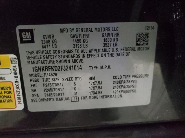 2015 CHEVROLET TRAVERSE L - 1GNKRFKD3FJ241014