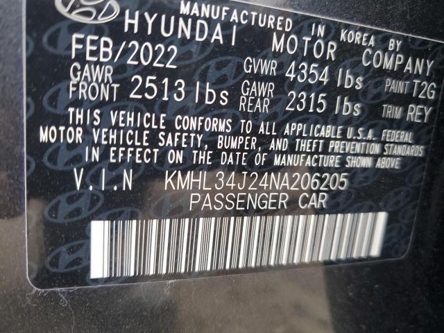2022 HYUNDAI SONATA LIM - KMHL34J24NA206205