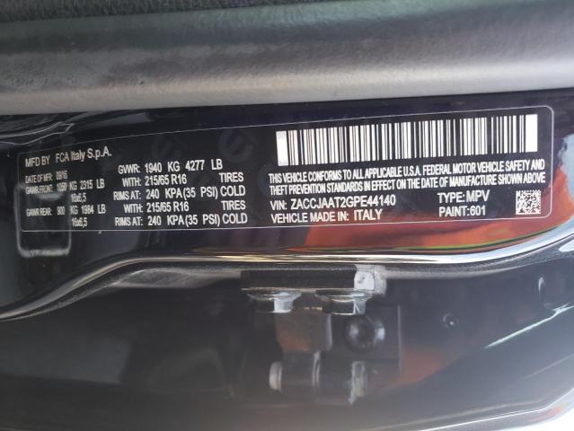 2016 JEEP RENEGADE S - ZACCJAAT2GPE44140