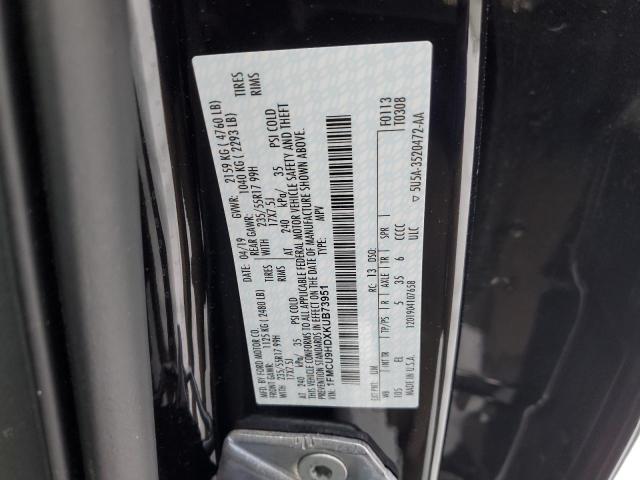 2019 FORD ESCAPE SEL - 1FMCU9HDXKUB73951