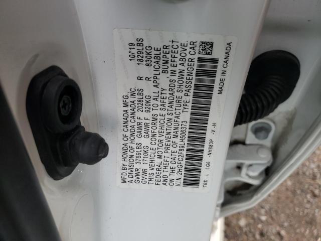 2020 HONDA CIVIC 2HGFC2F89LH506373