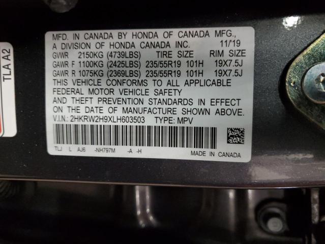 2020 HONDA CR-V TOURI - 2HKRW2H9XLH603503