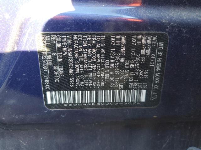 2021 NISSAN ROGUE PLAT - JN8AT3DD3MW315988