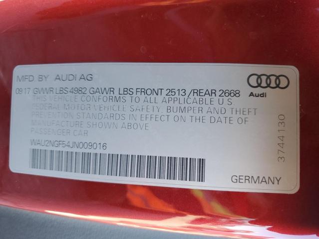 2018 AUDI A5 PRESTIG WAU2NGF54JN009016