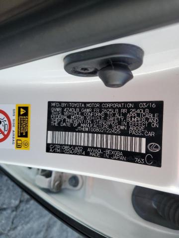 2016 LEXUS ES300H JTHBW1GG8G2122425