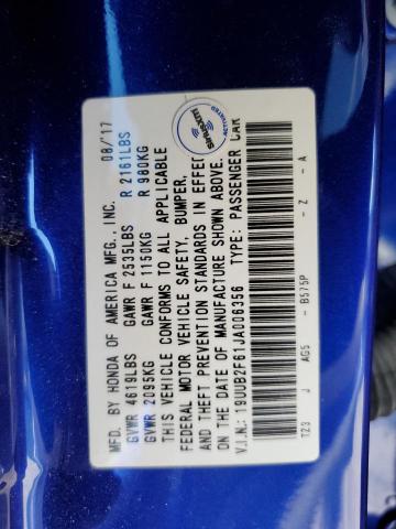 2018 ACURA TLX TECH+A - 19UUB2F61JA006356