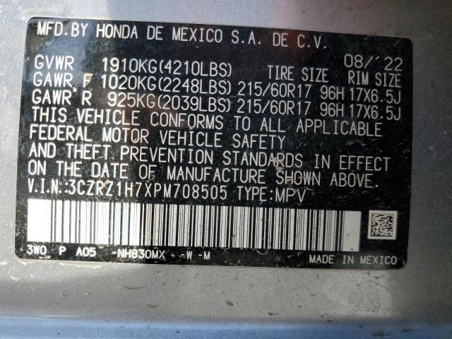 2023 HONDA HR-V EXL - 3CZRZ1H7XPM708505