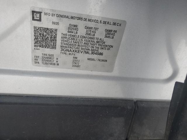 2021 CHEVROLET EQUINOX LT - 3GNAXKEV7ML304586