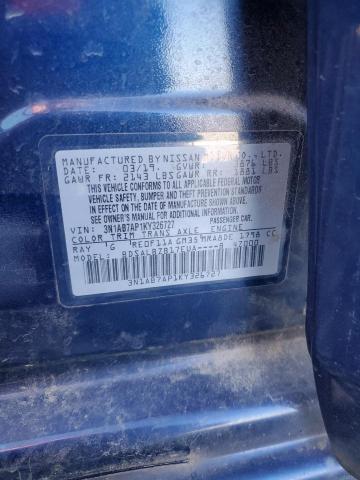 2019 NISSAN SENTRA S 3N1AB7AP1KY326727