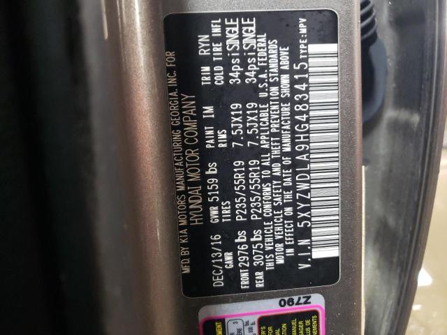 2017 HYUNDAI SANTA FE S - 5XYZWDLA9HG483415