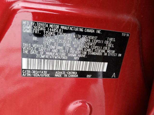 2015 TOYOTA RAV4 XLE - 2T3WFREV7FW147969