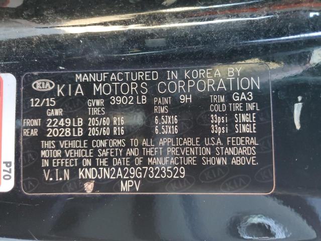 2016 KIA SOUL KNDJN2A29G7323529