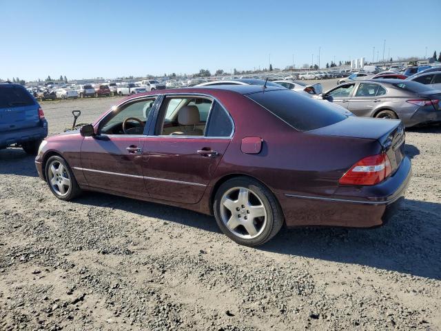 LEXUS LS 430 2005 burgundy  gas JTHBN36F455005668 photo #3