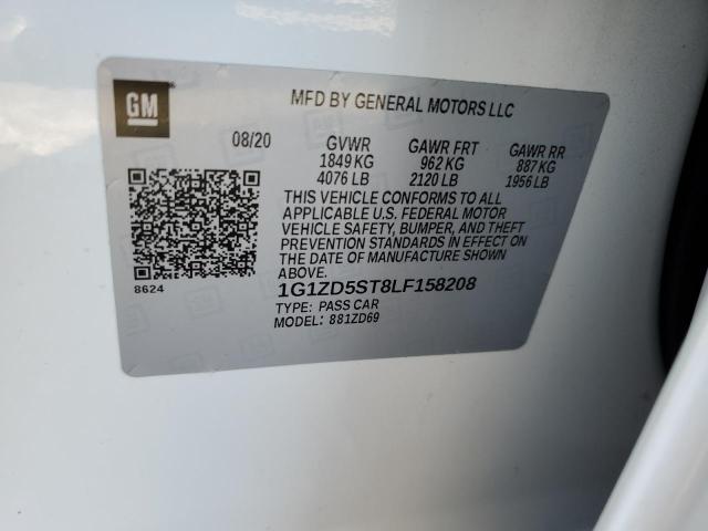 2020 CHEVROLET MALIBU LT - 1G1ZD5ST8LF158208