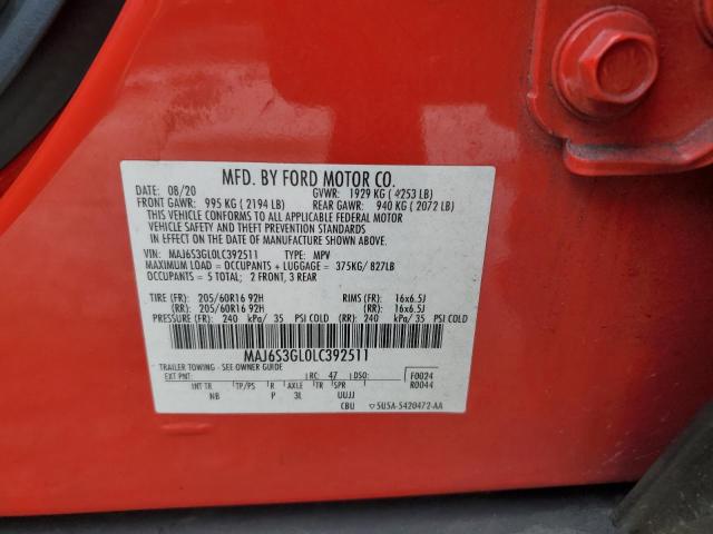 2020 FORD ECOSPORT S - MAJ6S3GL0LC392511