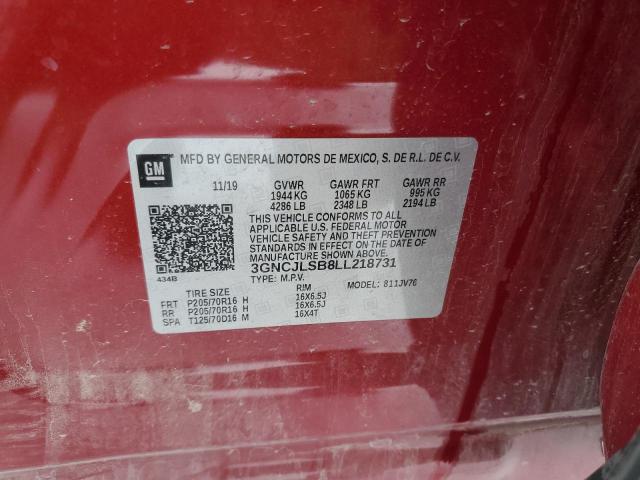 2020 CHEVROLET TRAX 1LT - 3GNCJLSB8LL218731