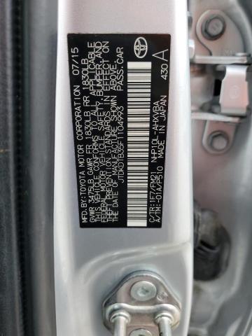 2015 TOYOTA PRIUS C - JTDKDTB35F1104993