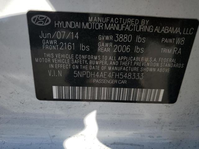 2015 HYUNDAI ELANTRA 5NPDH4AE4FH548333