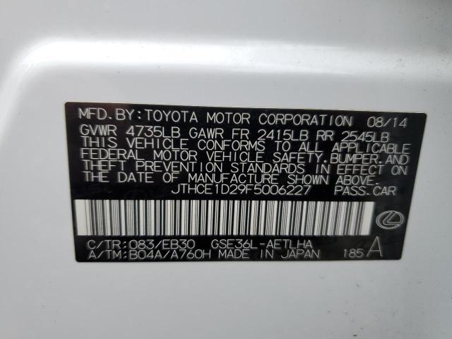 2015 LEXUS IS 350 JTHCE1D29F5006227