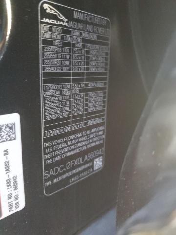 2020 JAGUAR F-PACE PRE SADCJ2FX0LA660942