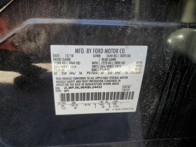 2019 LINCOLN NAUTILUS R 2LMPJ8L96KBL24432