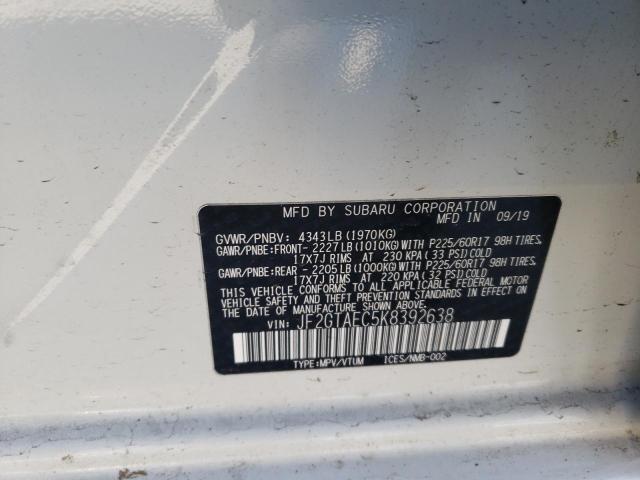 2019 SUBARU CROSSTREK - JF2GTAEC5K8392638