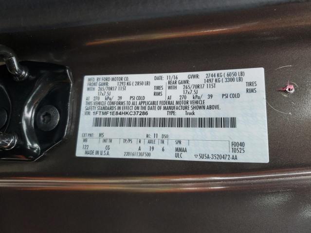 2017 FORD F150 - 1FTMF1E84HKC37286