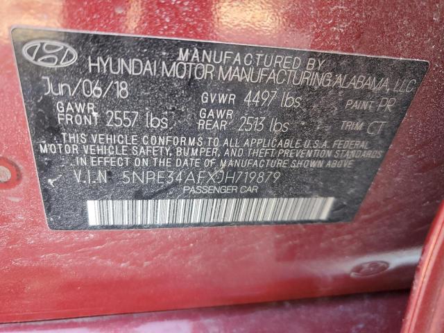 2018 HYUNDAI SONATA SPO - 5NPE34AFXJH719879