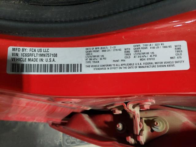 2021 RAM 1500 REBEL 1C6SRFLT1MN757108