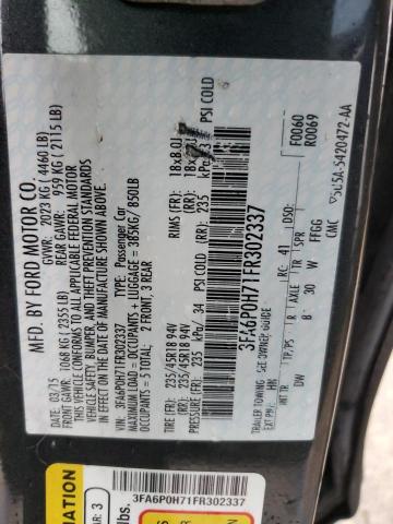 2015 FORD FUSION SE - 3FA6P0H71FR302337