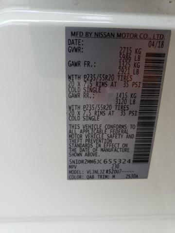 2018 NISSAN PATHFINDER - 5N1DR2MM6JC655324