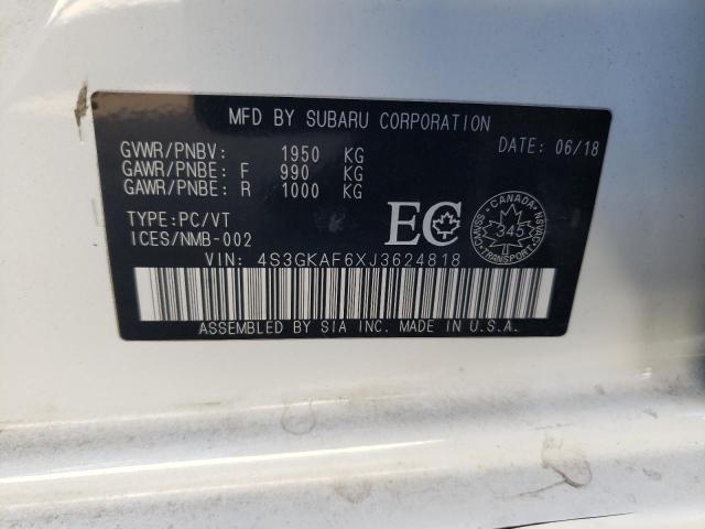 2018 SUBARU IMPREZA PR 4S3GKAF6XJ3624818