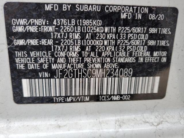 2021 SUBARU CROSSTREK - JF2GTHSC9MH234089