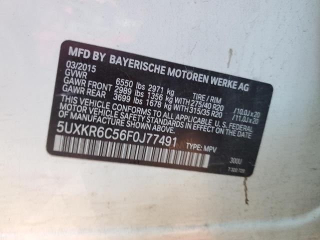 VIN 5UXKR6C56F0J77491 2015 BMW X5 no.13