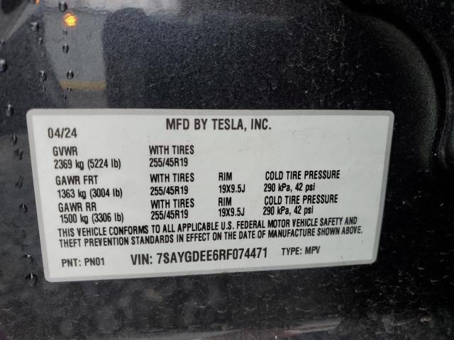 2024 TESLA MODEL Y - 7SAYGDEE6RF074471