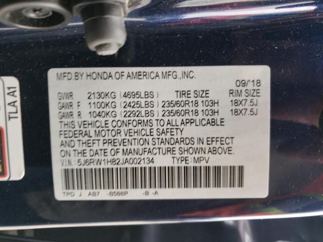 2018 HONDA CR-V EXL - 5J6RW1H82JA002134