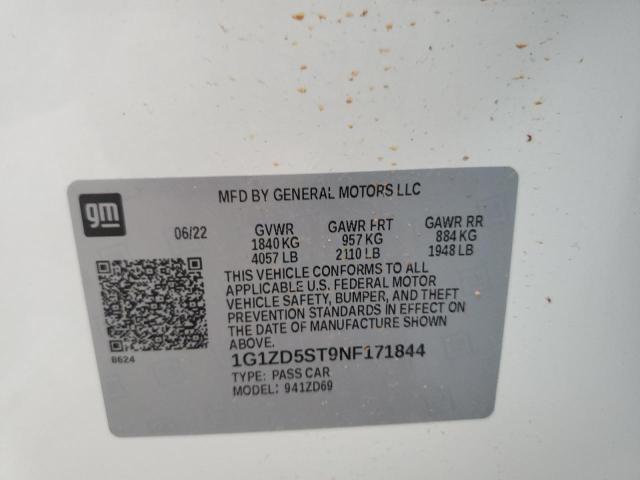 2022 CHEVROLET MALIBU LT 1G1ZD5ST9NF171844
