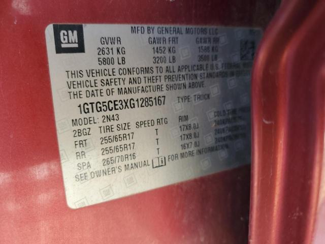 2016 GMC CANYON SLE - 1GTG5CE3XG1285167