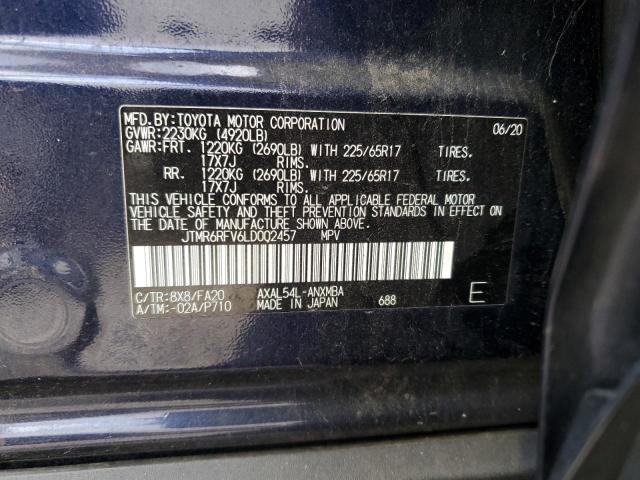 2020 TOYOTA RAV4 XLE JTMR6RFV6LD002457