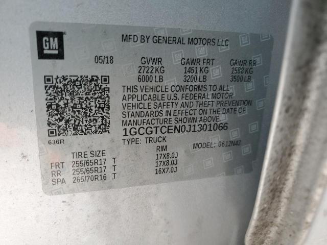 2018 CHEVROLET COLORADO L - 1GCGTCEN0J1301066