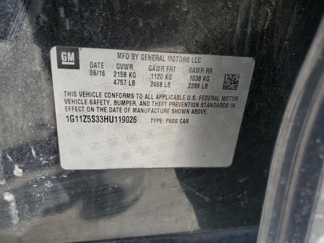 2017 CHEVROLET IMPALA LS 1G11Z5S33HU119026