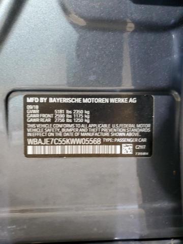 2019 BMW 540 XI WBAJE7C55KWW05568