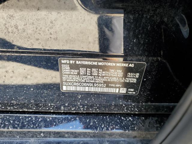 2022 BMW X5 XDRIVE4 - 5UXCR6C06N9L95952