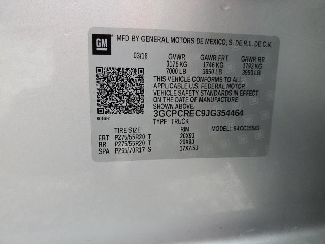2018 CHEVROLET SILVERADO - 3GCPCREC9JG354464