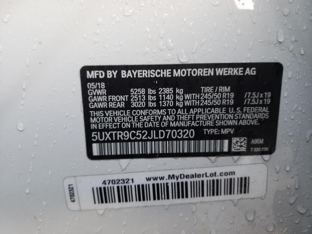 2018 BMW X3 XDRIVE3 - 5UXTR9C52JLD70320