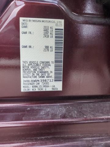 2023 NISSAN ALTIMA SL 1N4BL4EW6PN398712
