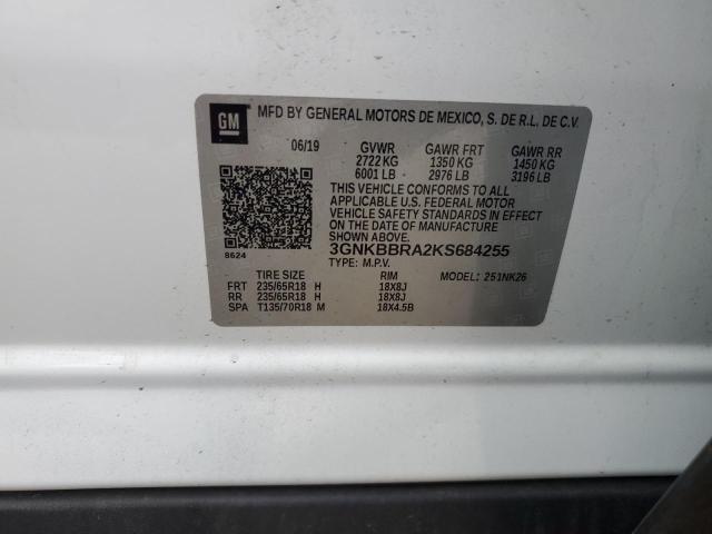 2019 CHEVROLET BLAZER 1LT - 3GNKBBRA2KS684255