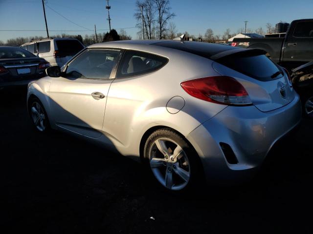 HYUNDAI VELOSTER 2012 silver coupe 3d gas KMHTC6AD0CU029371 photo #3