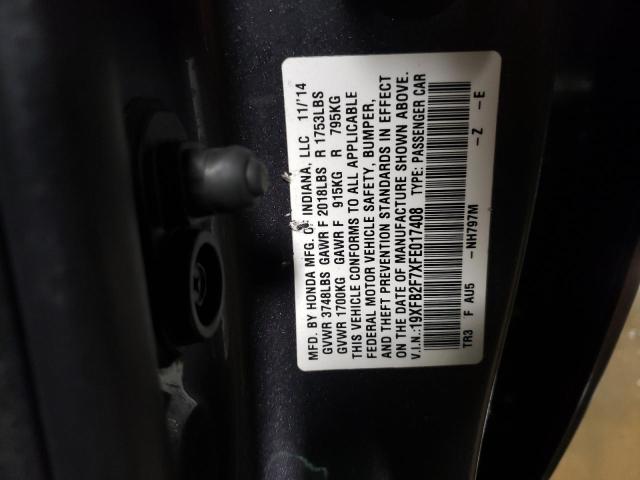 2015 HONDA CIVIC SE - 19XFB2F7XFE017408